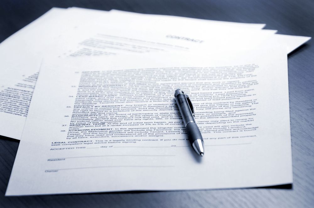 Paperwork with pen
